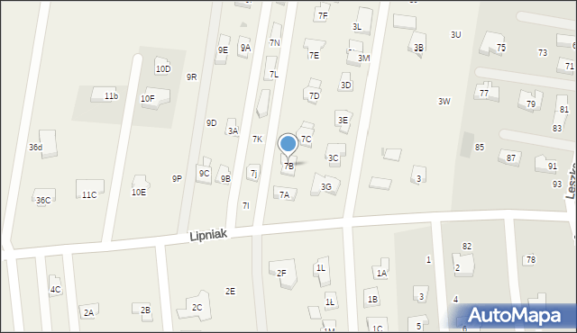 Szerokie, Szerokie, 7B, mapa Szerokie