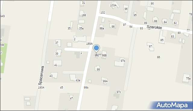 Szerokie, Szerokie, 98c, mapa Szerokie