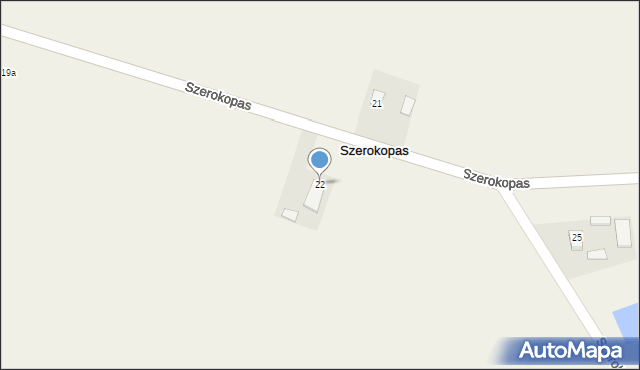 Szerokopas, Szerokopas, 22, mapa Szerokopas