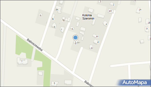 Szeromin, Szeromin, 5, mapa Szeromin