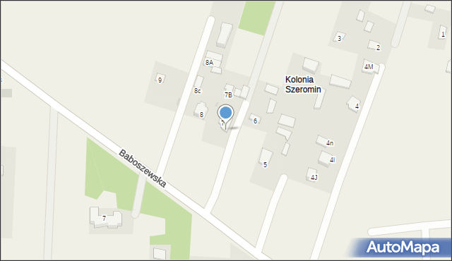 Szeromin, Szeromin, 7A, mapa Szeromin