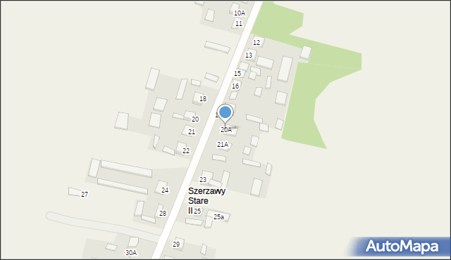 Szerzawy, Szerzawy, 20A, mapa Szerzawy