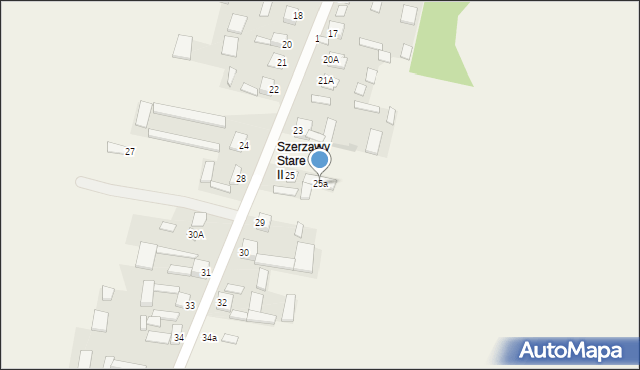 Szerzawy, Szerzawy, 25a, mapa Szerzawy