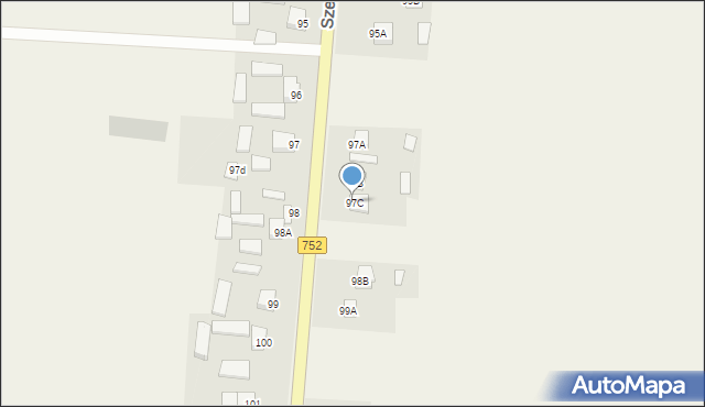 Szerzawy, Szerzawy, 97C, mapa Szerzawy