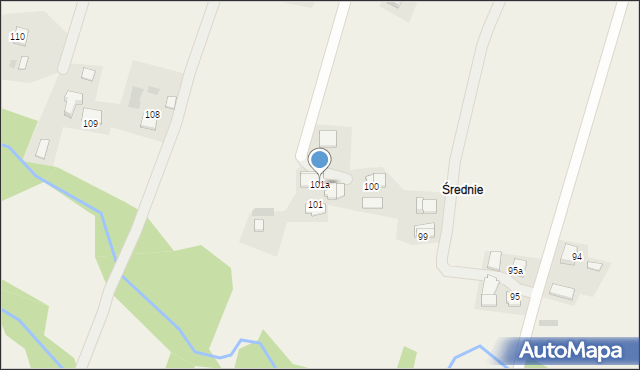 Szerzyny, Szerzyny, 101a, mapa Szerzyny