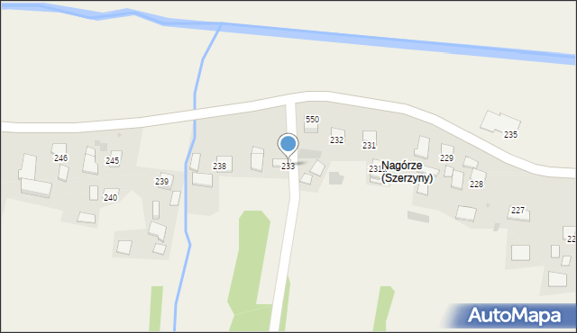 Szerzyny, Szerzyny, 233, mapa Szerzyny