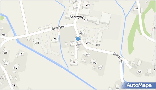 Szerzyny, Szerzyny, 297, mapa Szerzyny