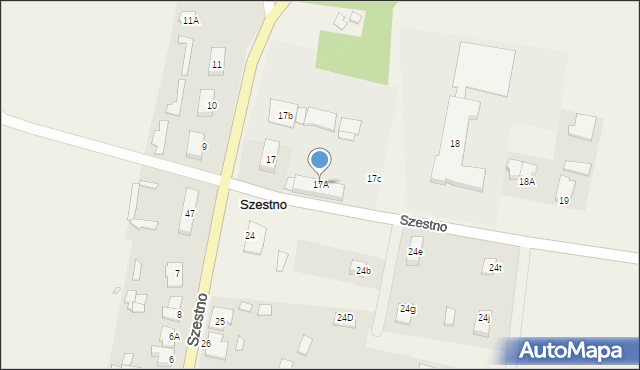 Szestno, Szestno, 17A, mapa Szestno