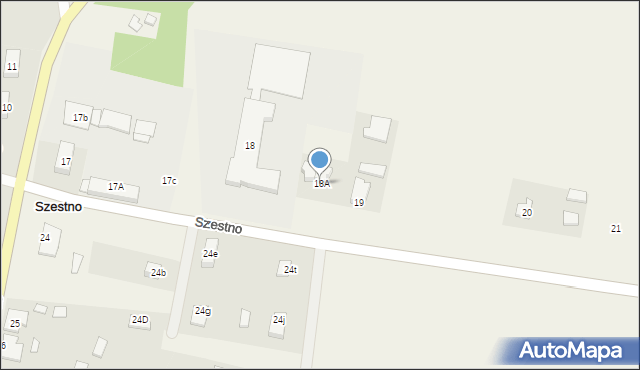 Szestno, Szestno, 18A, mapa Szestno