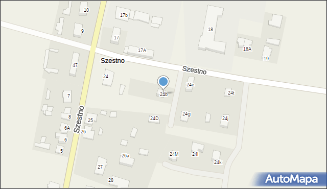 Szestno, Szestno, 24b, mapa Szestno