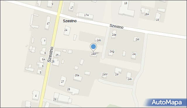 Szestno, Szestno, 24D, mapa Szestno