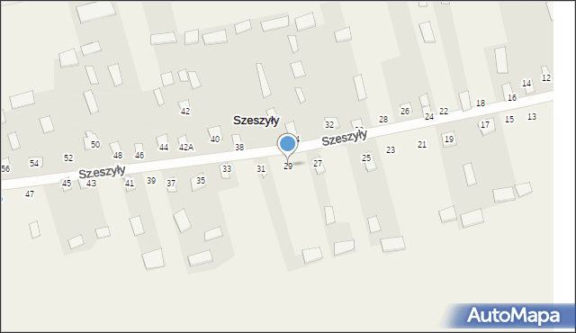 Szeszyły, Szeszyły, 29, mapa Szeszyły