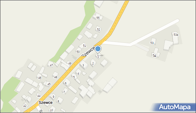 Szewce, Szewce, 1, mapa Szewce