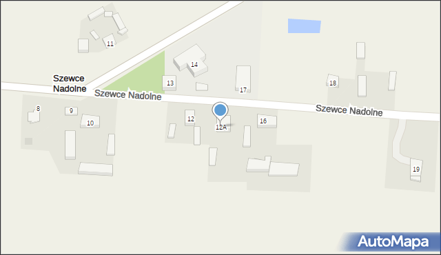 Szewce Nadolne, Szewce Nadolne, 12A, mapa Szewce Nadolne