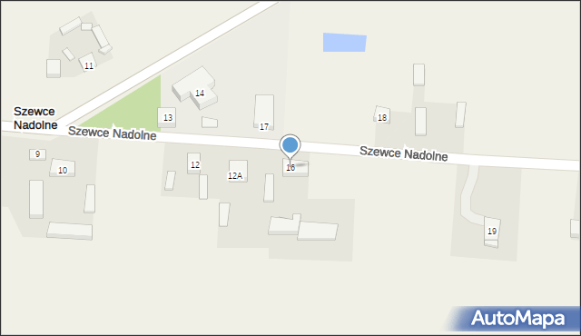 Szewce Nadolne, Szewce Nadolne, 16, mapa Szewce Nadolne