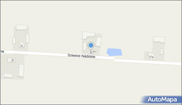 Szewce Nadolne, Szewce Nadolne, 32, mapa Szewce Nadolne