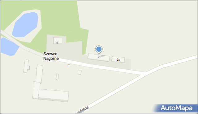 Szewce Nagórne, Szewce Nagórne, 2, mapa Szewce Nagórne