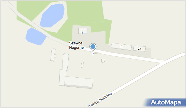 Szewce Nagórne, Szewce Nagórne, 7, mapa Szewce Nagórne