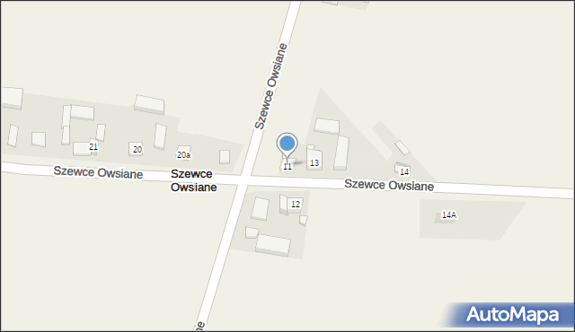 Szewce Owsiane, Szewce Owsiane, 11, mapa Szewce Owsiane