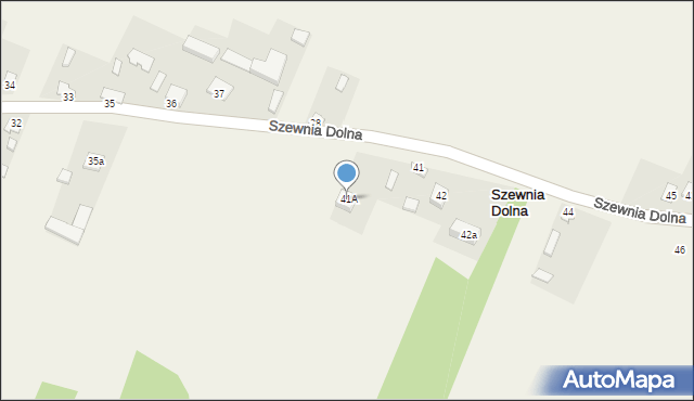 Szewnia Dolna, Szewnia Dolna, 41A, mapa Szewnia Dolna