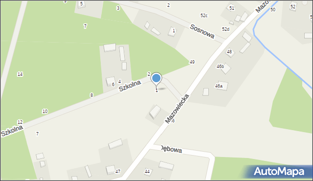 Szewnica, Szkolna, 1, mapa Szewnica