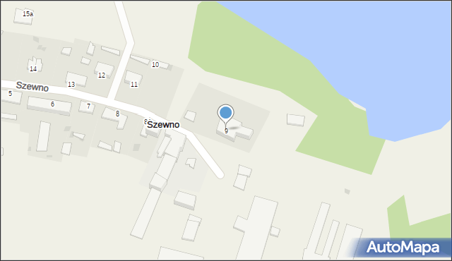 Szewno, Szewno, 9, mapa Szewno