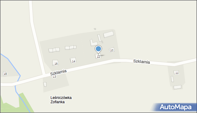 Szklarnia, Szklarnia, 12, mapa Szklarnia