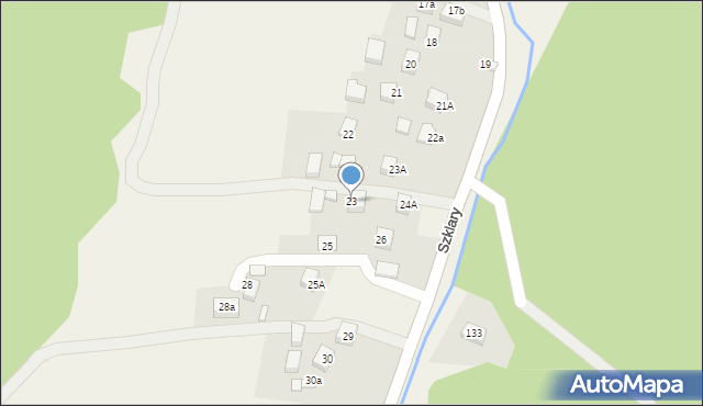 Szklary, Szklary, 23, mapa Szklary