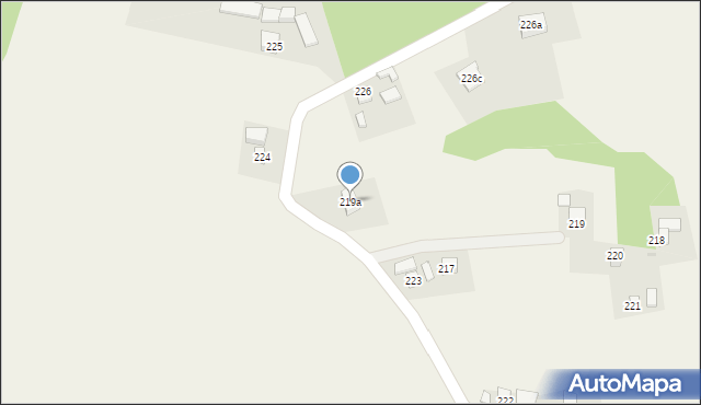 Szklary, Szklary, 219a, mapa Szklary