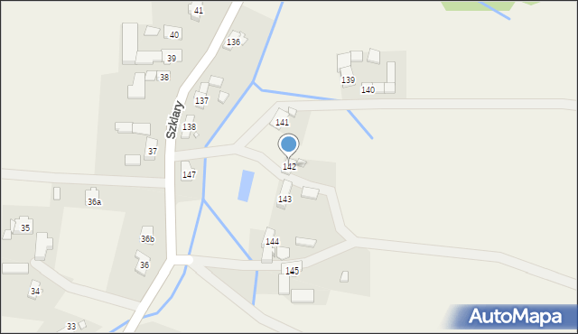 Szklary, Szklary, 142, mapa Szklary