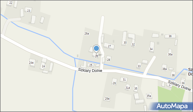 Szklary Dolne, Szklary Dolne, 26, mapa Szklary Dolne