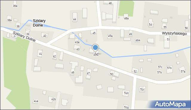 Szklary Dolne, Szklary Dolne, 43C, mapa Szklary Dolne