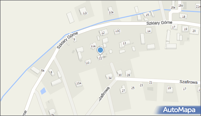 Szklary Górne, Szklary Górne, 11, mapa Szklary Górne