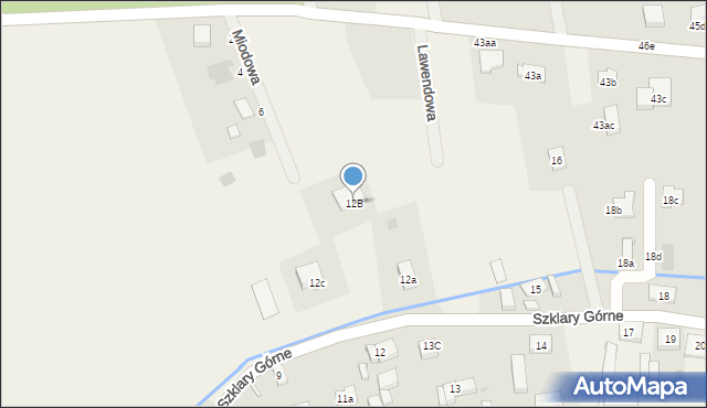 Szklary Górne, Szklary Górne, 12B, mapa Szklary Górne