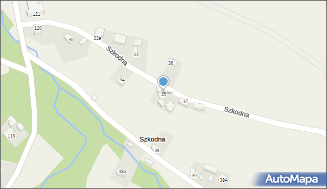 Szkodna, Szkodna, 35, mapa Szkodna