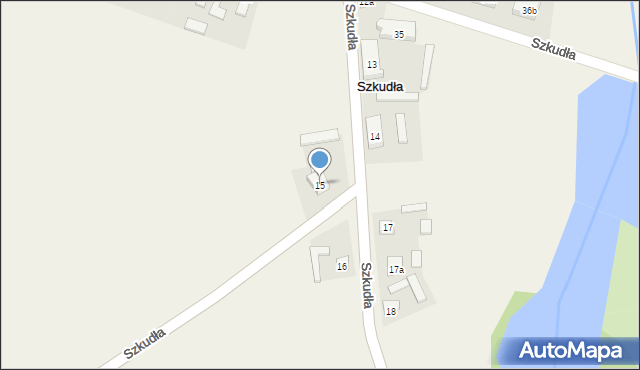 Szkudła, Szkudła, 15, mapa Szkudła
