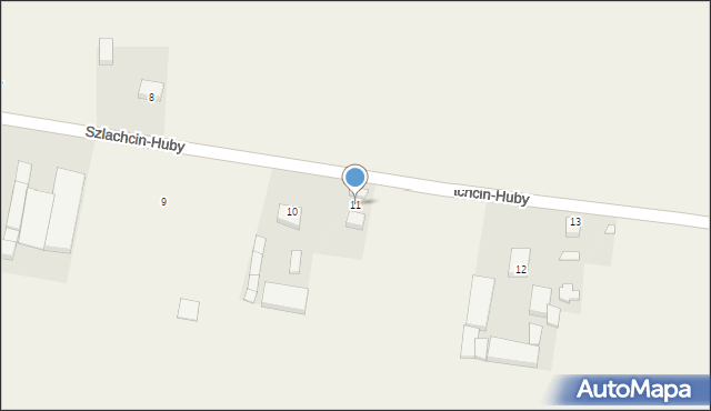 Szlachcin-Huby, Szlachcin-Huby, 11, mapa Szlachcin-Huby