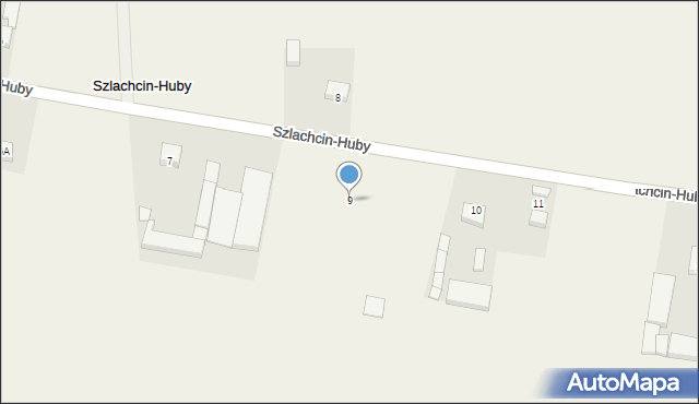 Szlachcin-Huby, Szlachcin-Huby, 9, mapa Szlachcin-Huby