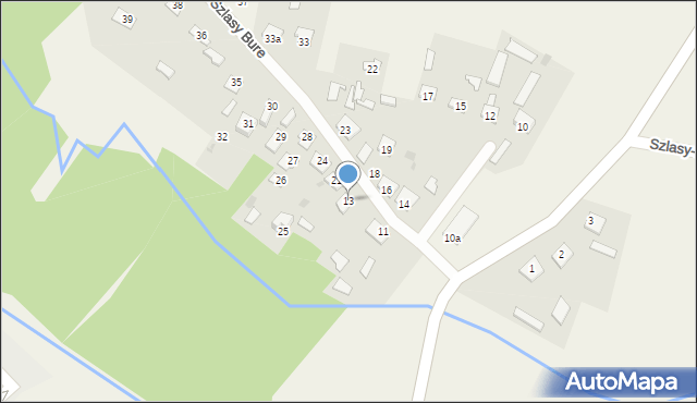 Szlasy Bure, Szlasy Bure, 13, mapa Szlasy Bure