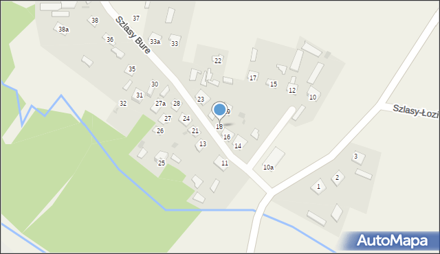 Szlasy Bure, Szlasy Bure, 18, mapa Szlasy Bure