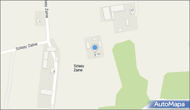 Szlasy-Umiemy, Szlasy Żalne, 9, mapa Szlasy-Umiemy