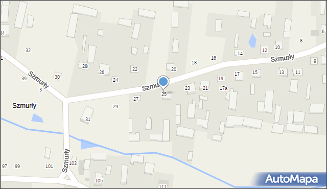 Szmurły, Szmurły, 25, mapa Szmurły