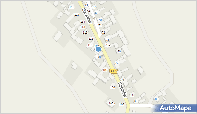 Szonów, Szonów, 108, mapa Szonów