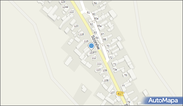 Szonów, Szonów, 113, mapa Szonów