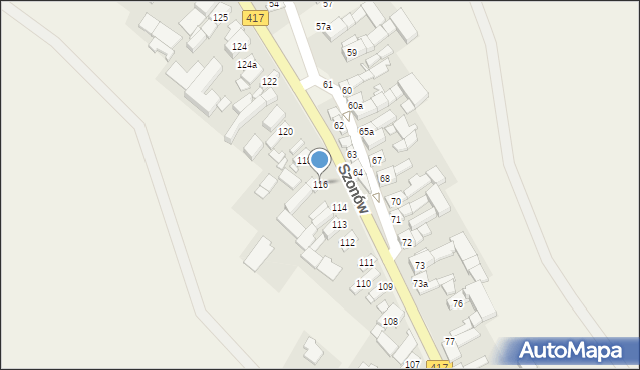 Szonów, Szonów, 116, mapa Szonów