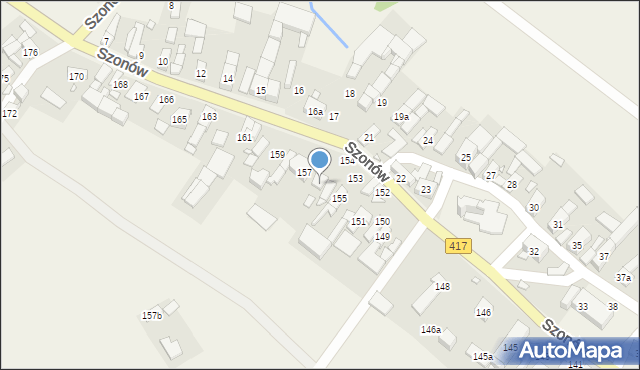 Szonów, Szonów, 157a, mapa Szonów