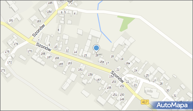 Szonów, Szonów, 16, mapa Szonów