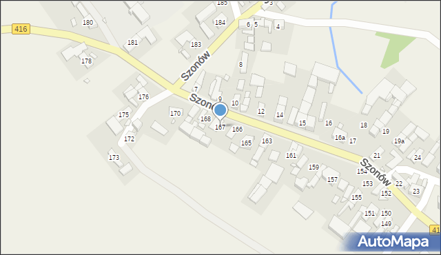 Szonów, Szonów, 167, mapa Szonów