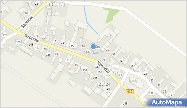Szonów, Szonów, 17, mapa Szonów