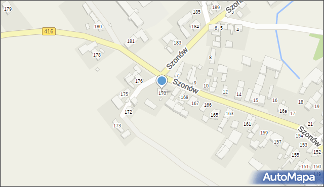 Szonów, Szonów, 170, mapa Szonów
